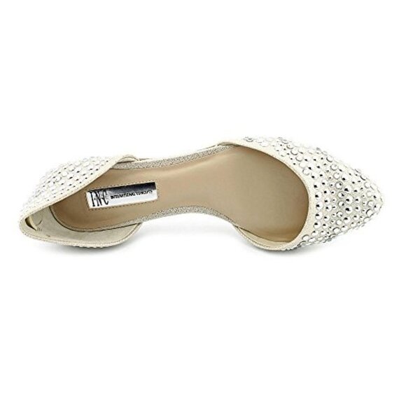 INC International Concepts Crescente 2 Sz. 7.5 Pearl Gold Flats ~~minty~~ - Picture 12 of 14